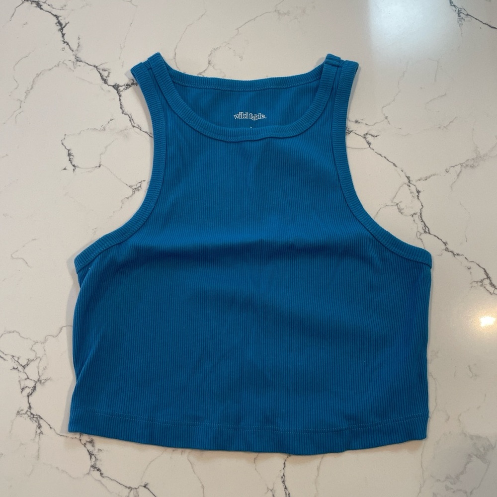 Wild Fable blue cropped basic tank